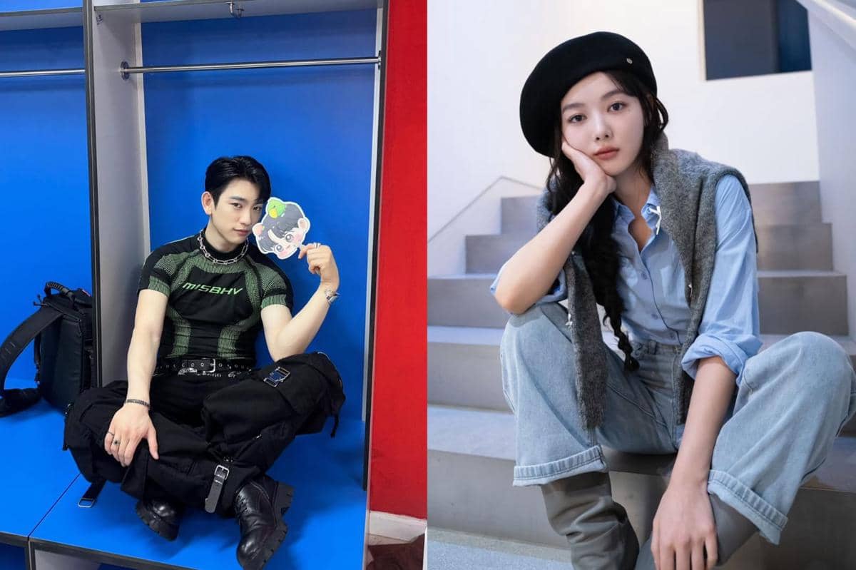 Kolase potret Kim You Jung dan Jin Young dengan latar berbeda, diambil dari unggahan akun Instagram masing-masing.