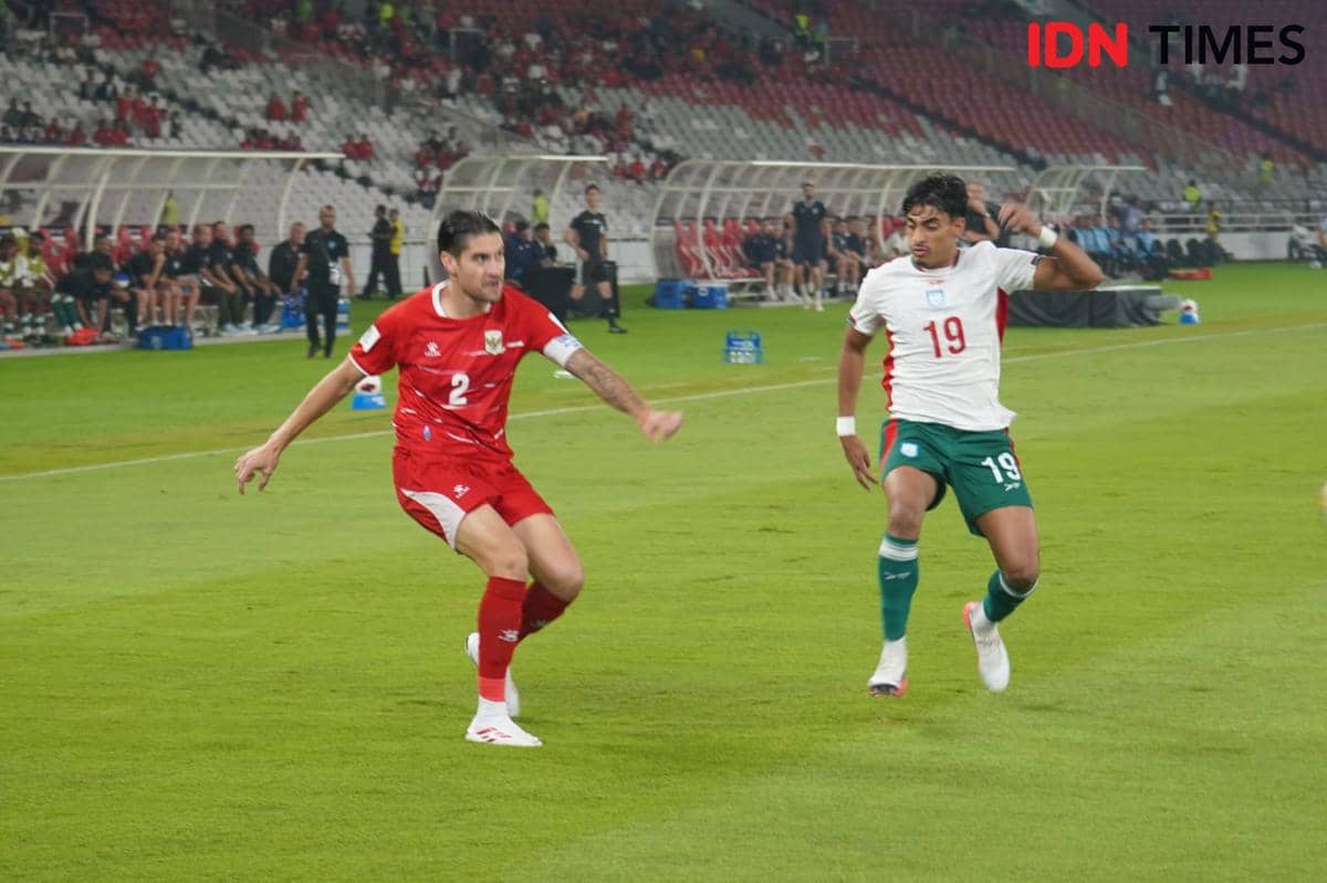 Timnas Indonesia lawan Bangladesh di FIFA ASEAN Cup 2026. (IDN Times/Sandy Firdaus)
