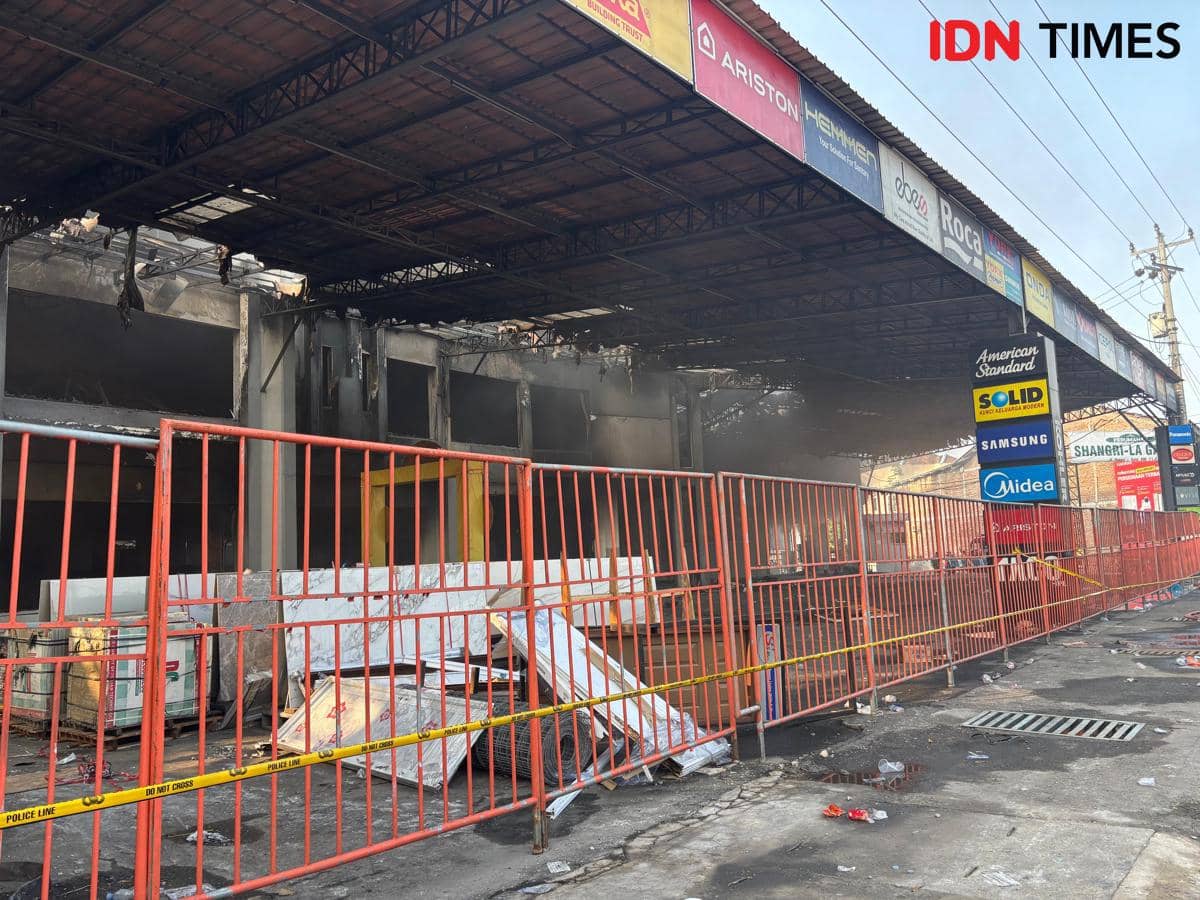 Kondisi Transhome pasca kebakaran, Jumat (2/10/2026) pagi.