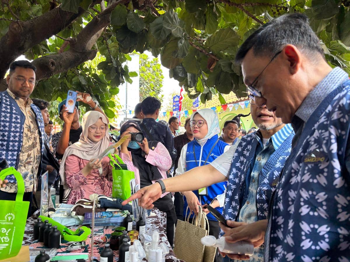 Pertamina Small Medium Enterprise Expo (SMEXPO) 2026 di Pasar Ngasem Yogyakarta, Jumat (2/10/2026). (IDN Times/Herlambang Jati Kusumo)
