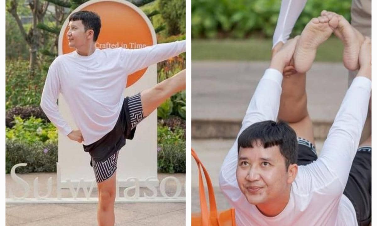 Plot Twist Rangga Moela Pertama Kali Belajar Yoga, Punya Badan Lentur