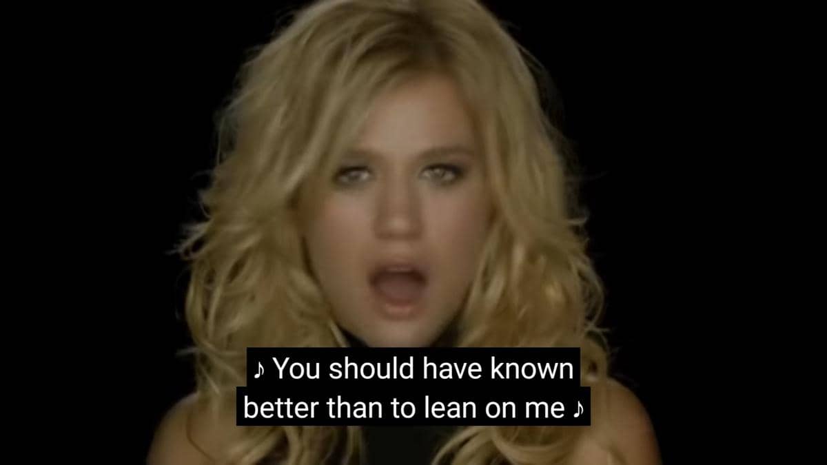 cuplikan video klip "Because Of You"