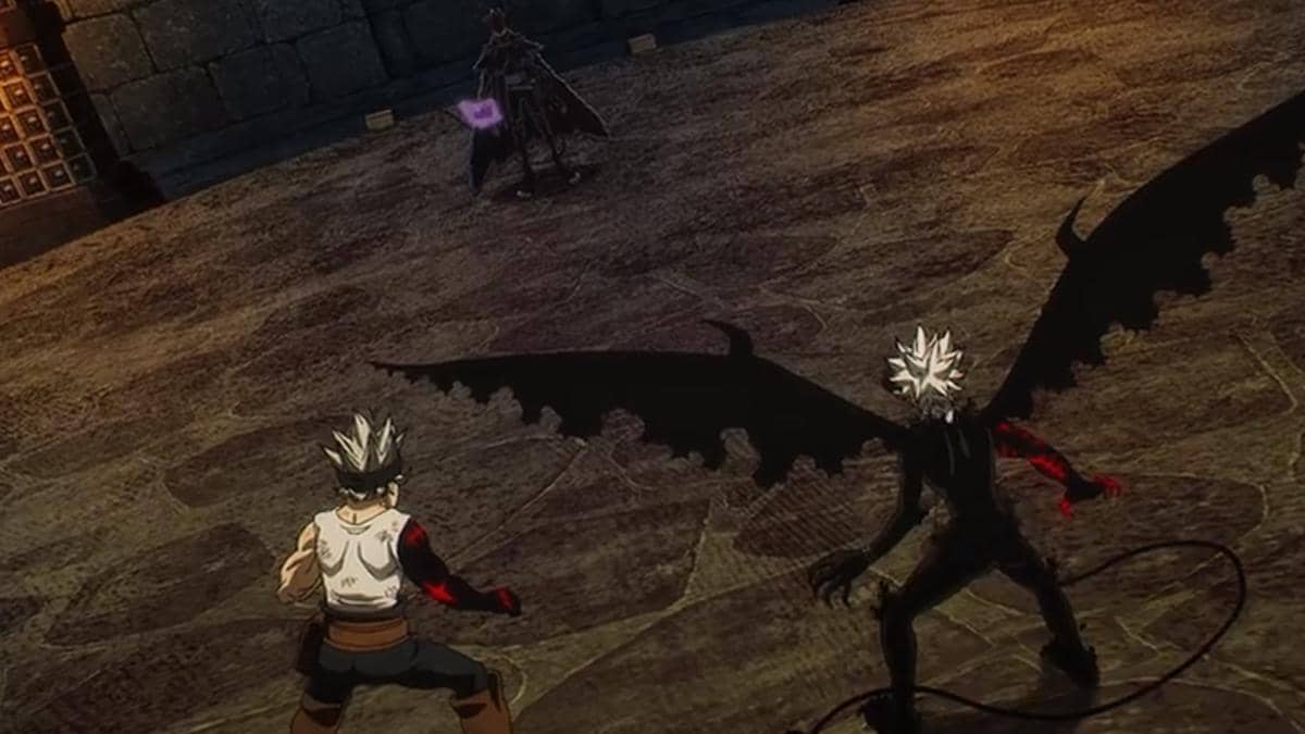 Asta dan Liebe menghadapi Nacht dalam adegan pertarungan anime Black Clover Season 2 produksi Pierrot.