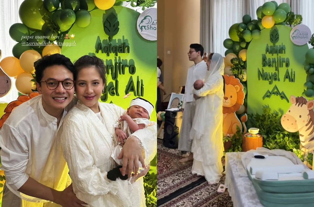 Dekorasi Akikah Benjiro Anak Adhisty Zara dan Tsaqib, Temanya Jungle!