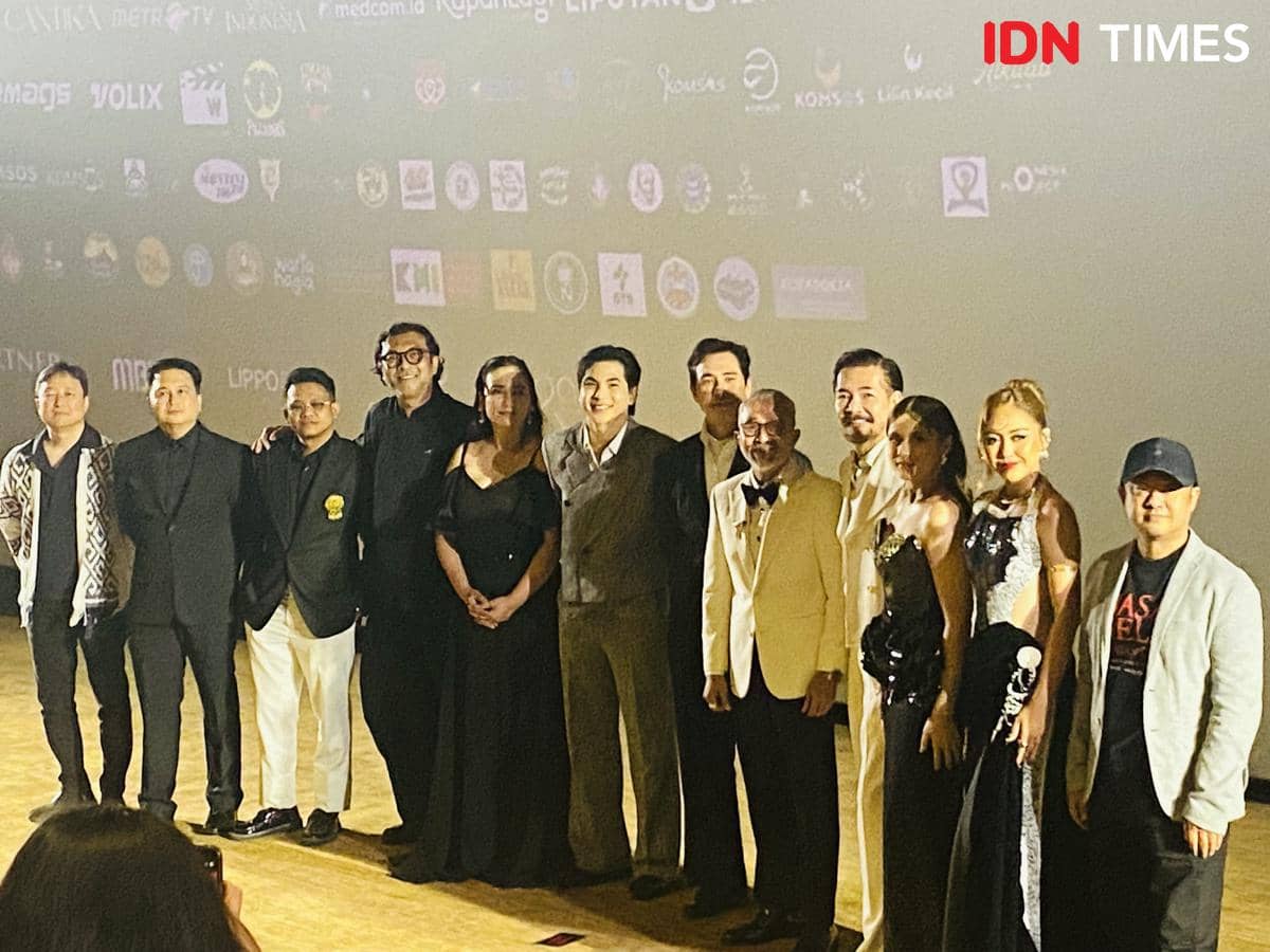 Suasana konferensi pers film Kuasa Gelap 2 yang berlangsung di Gandaria City pada Senin, 28 September 2026.