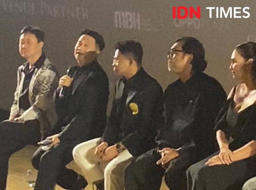 Sejumlah pemeran dan kru film Kuasa Gelap 2 menghadiri konferensi pers di Gandaria City pada Senin, 28 September 2026.