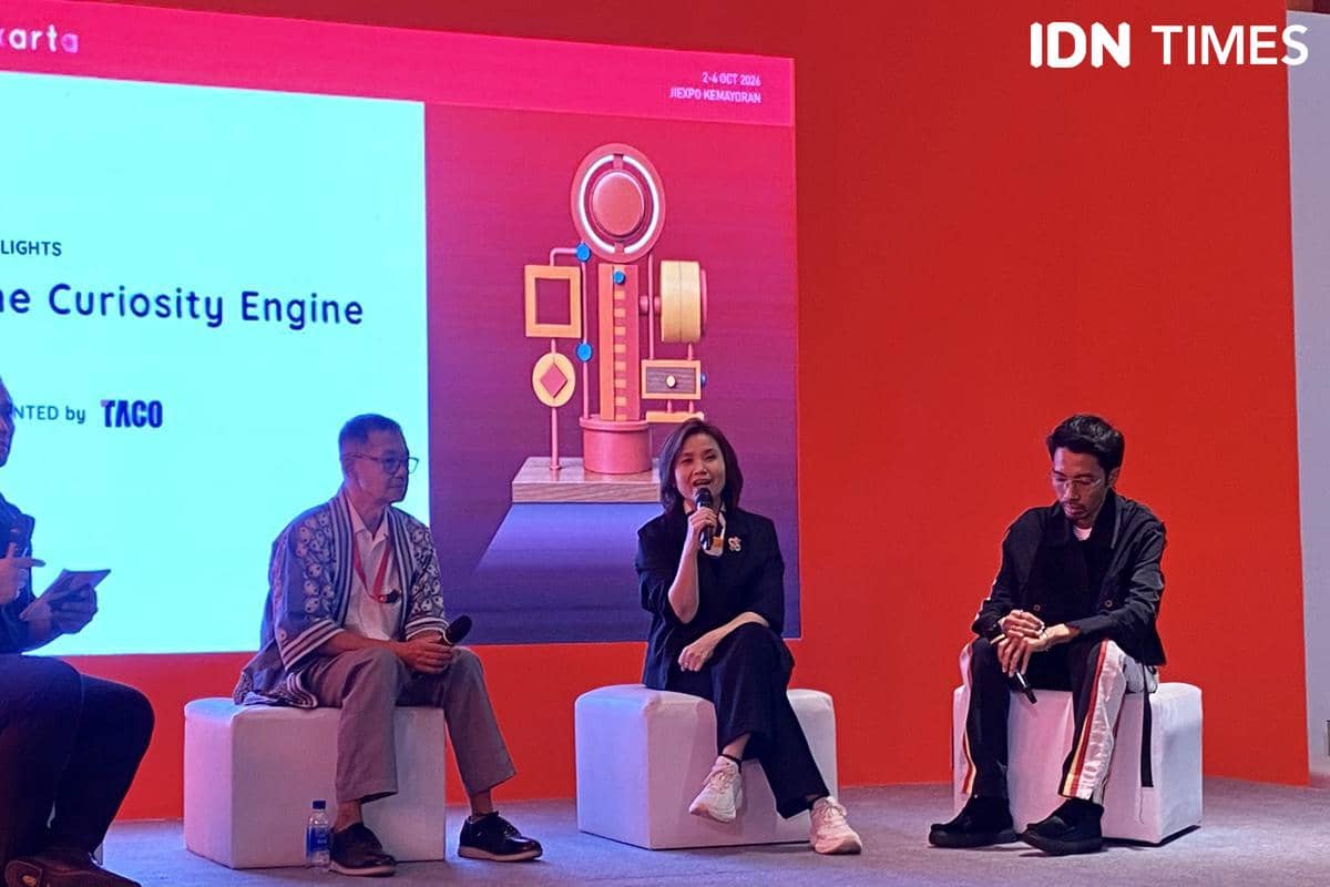 Anastasia Tirtabudi, CMO TACO, berbicara tentang pemanfaatan material sebagai bagian semangat zero waste.