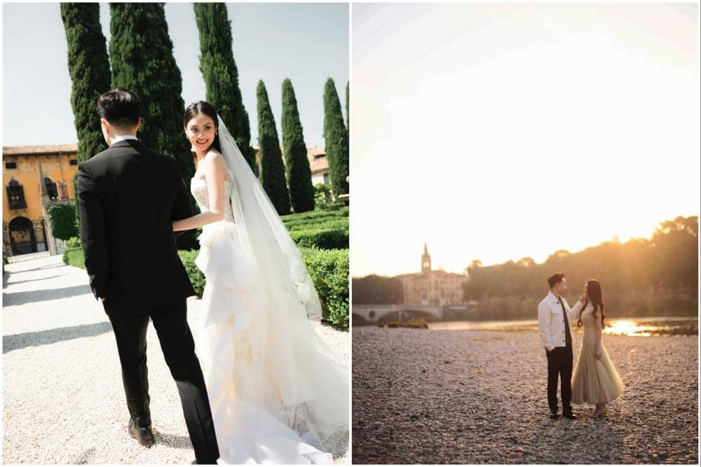Foto Prewedding Gege Elisa dan Calon Suami di Italia, Romantis!