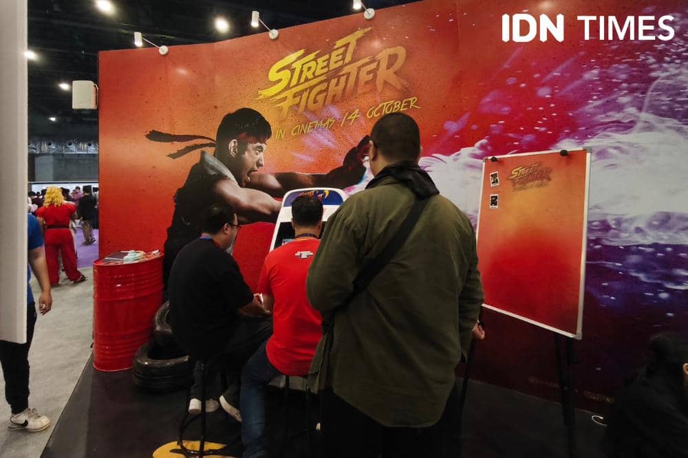 Potret keseruan booth Street Fighter di Indonesia Comic Con 2026 di Jakarta, Sabtu (3/10/2026) (IDN Times/Juan Dwi)
