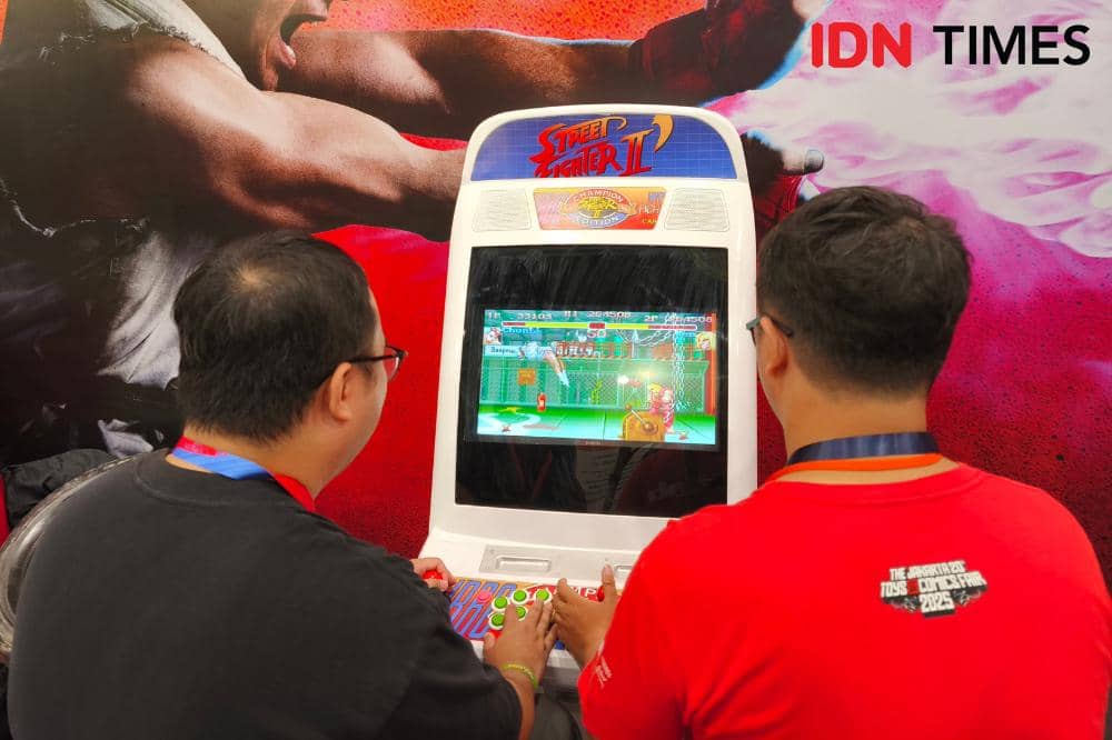 Potret keseruan booth Street Fighter di Indonesia Comic Con 2026 di Jakarta, Sabtu (3/10/2026) (IDN Times/Juan Dwi)