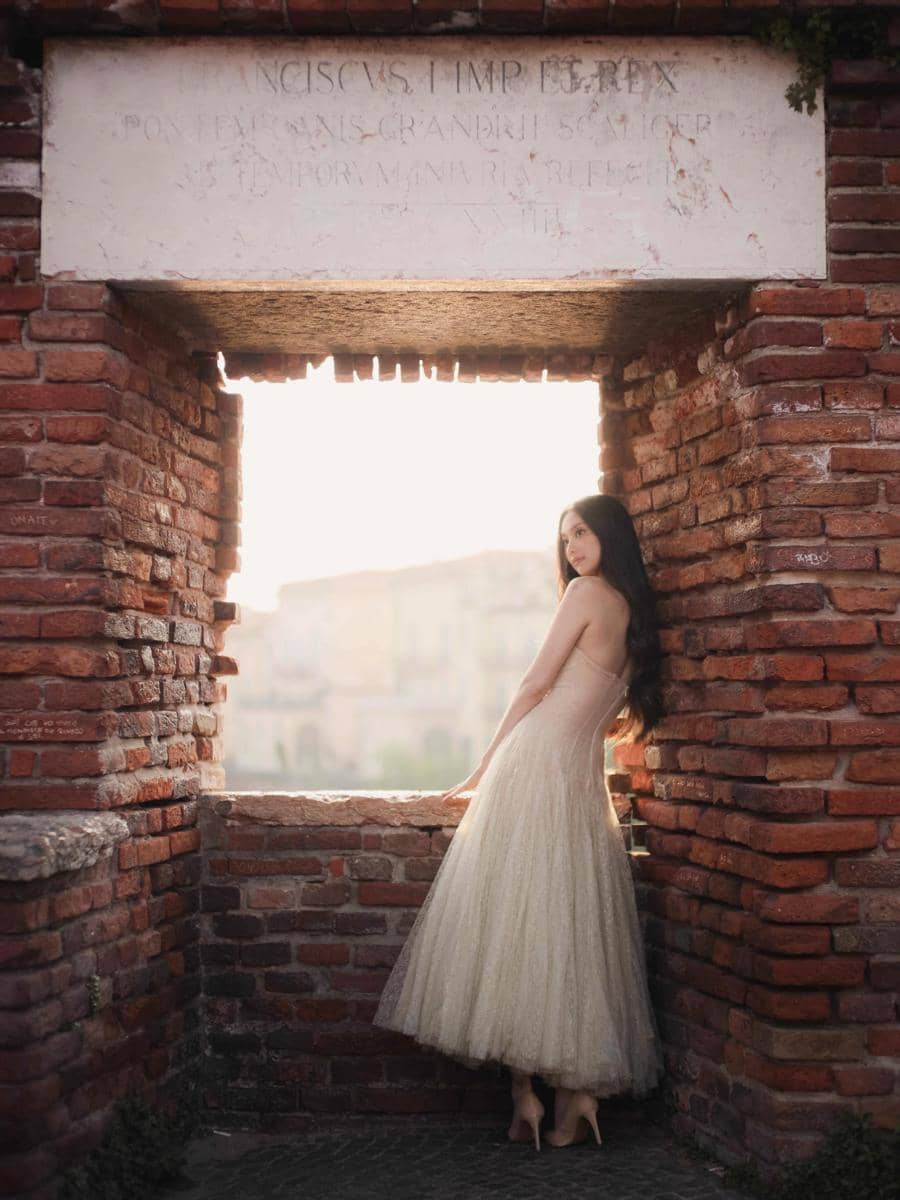 Foto prewedding Gege Elisa dan calon suami di Italia