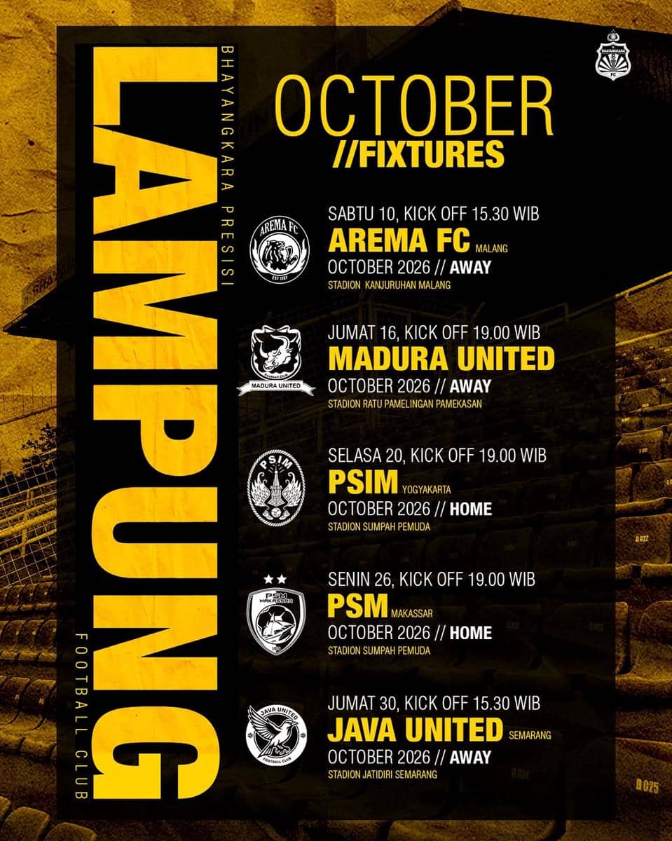 Oktober 2026 Ada Lima Laga, Bhayangkara FC Fokus Kebugaran Pemain