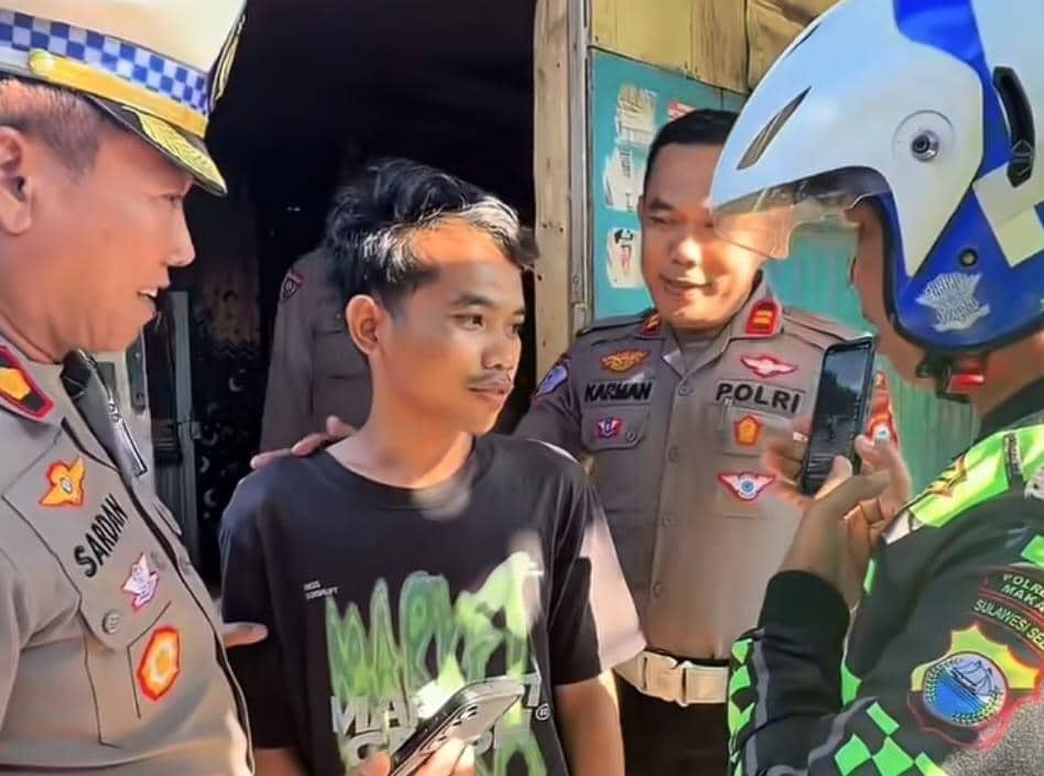 Kejar Cuan dari Konten Freestyle, Kurir Paket di Makassar Dijemput Polisi