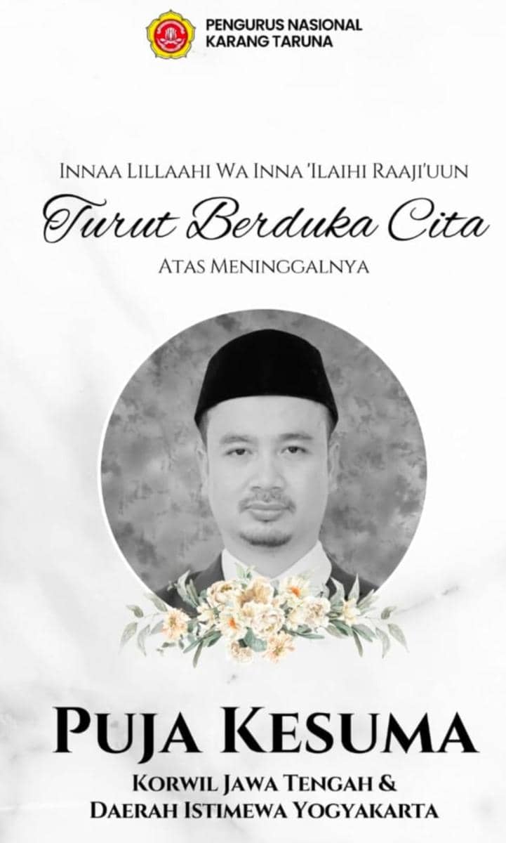 etua Fraksi Partai Gerindra DPRD DIY, Muhammad Lisman Puja Kesuma, meninggal dunia hari ini, Sabtu (3/10/2026).