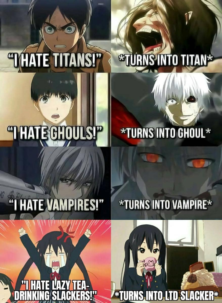meme anime tentang pengembangan karakter