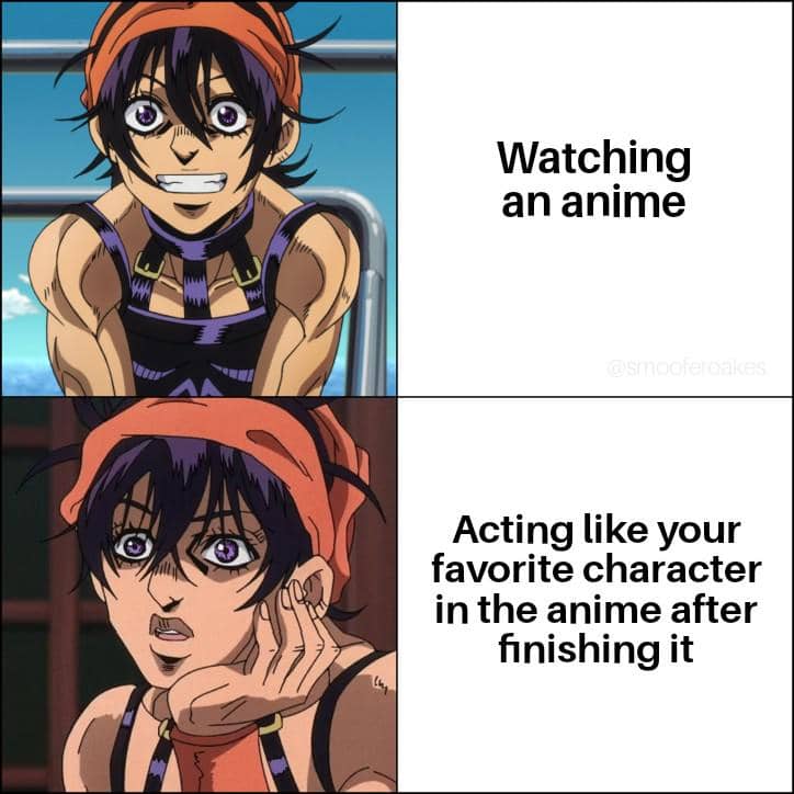 meme anime tentang pengembangan karakter