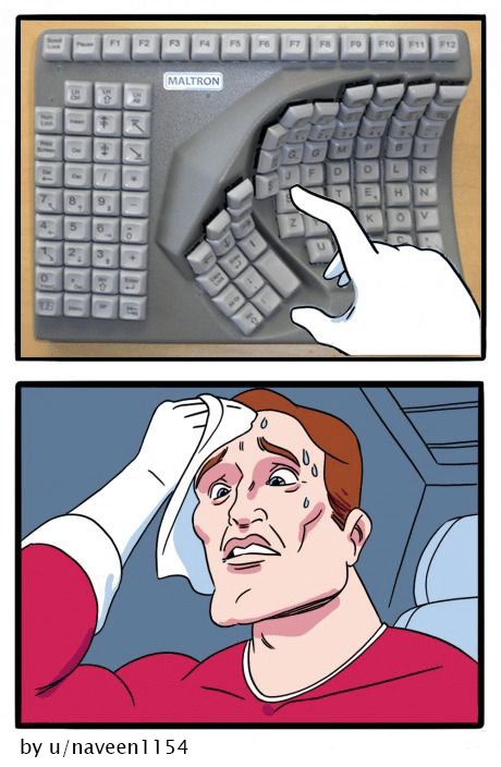 meme kartun tentang keyboard