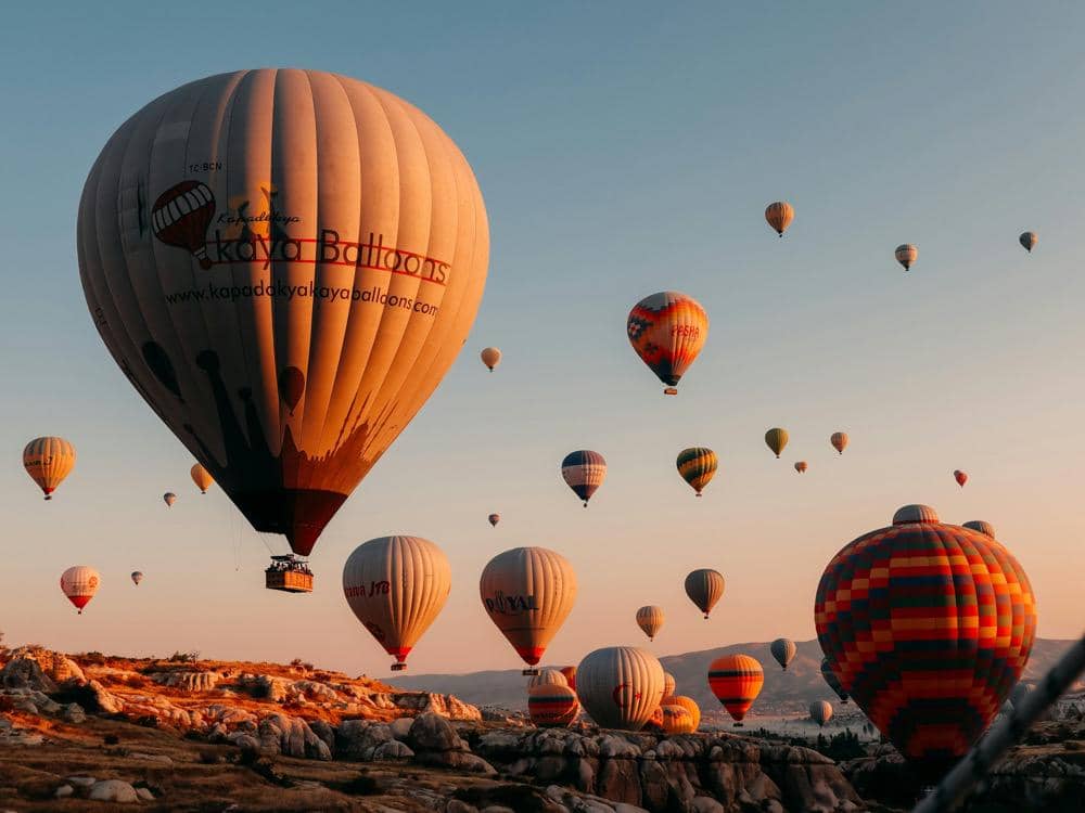 ilustrasi balon udara di Cappadocia, Turki