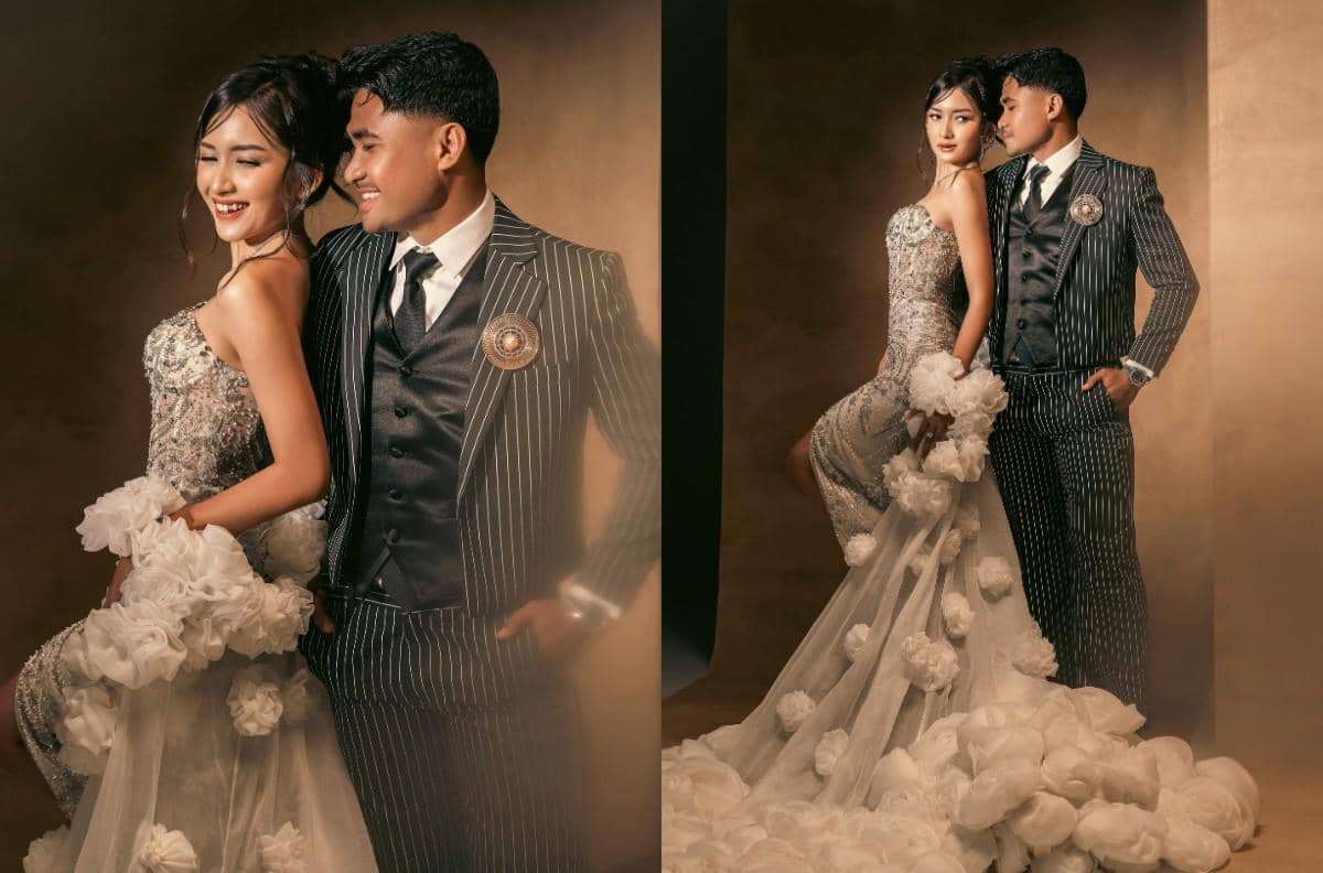 Gaya Prewedding Asnawi Mangkualam dan Yuriska Patricia, Vintage Glam!