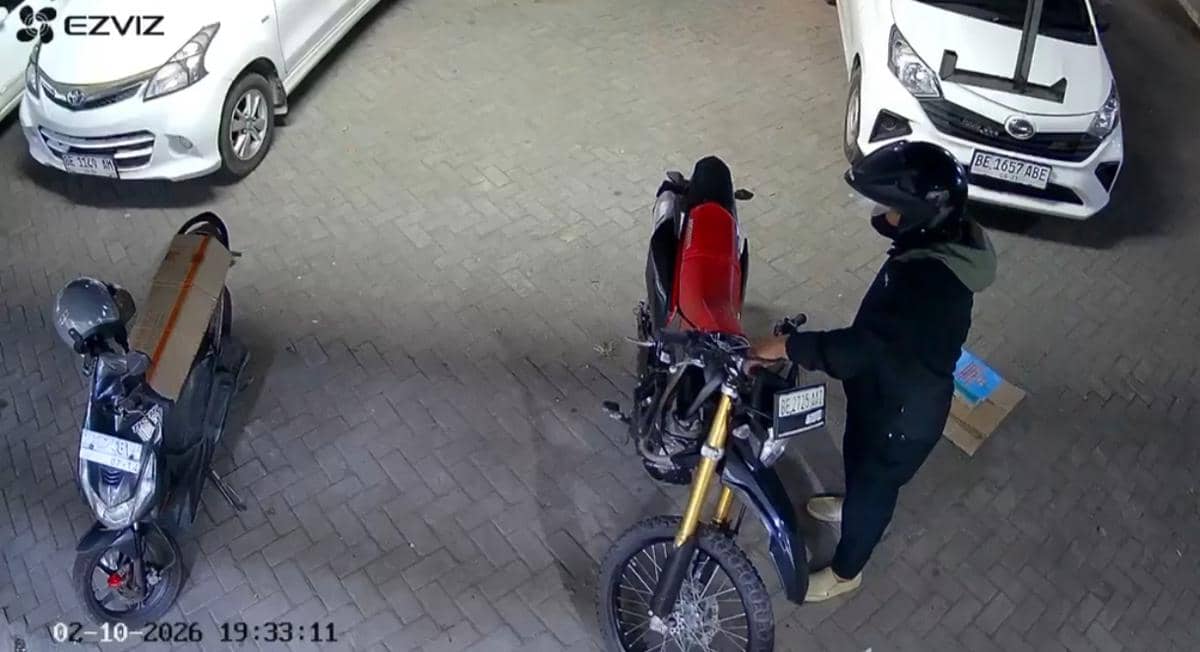 Baru Sehari, Honda CRF Karyawan Toko Donat di Bandar Lampung Dicuri