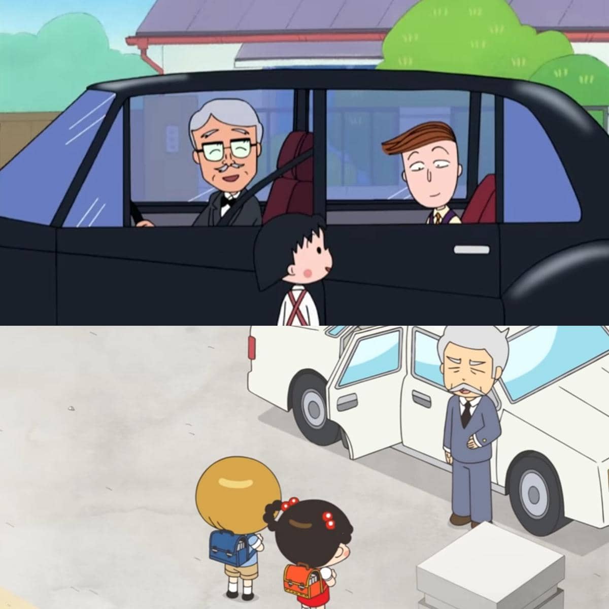 Hanawa di Chibi Maruko Chan dan Seonghun di Hello Jadoo punya sopir pribadi yang sudah dianggap seperti keluarga