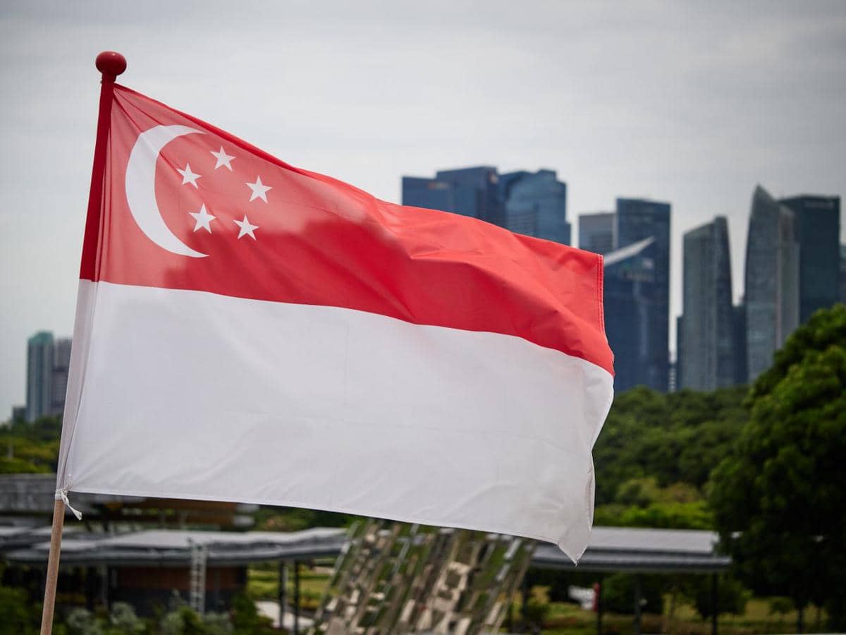 ilustrasi bendera Singapura