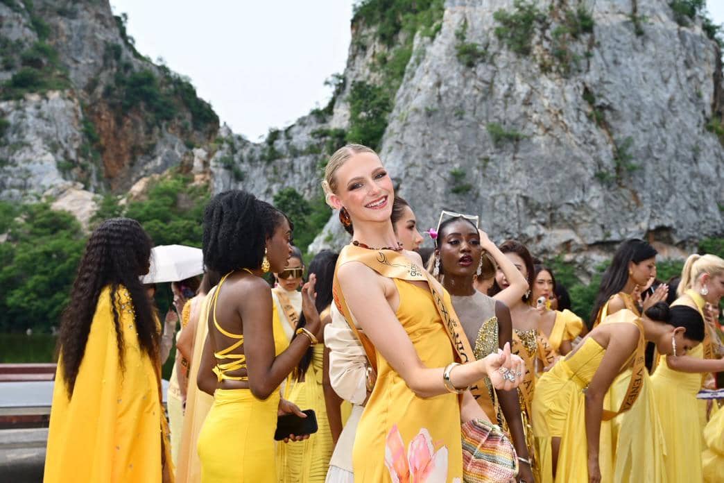 7 Potret Finalis Miss Global 2026 di Khao Ngu Stone Park, Memukau!