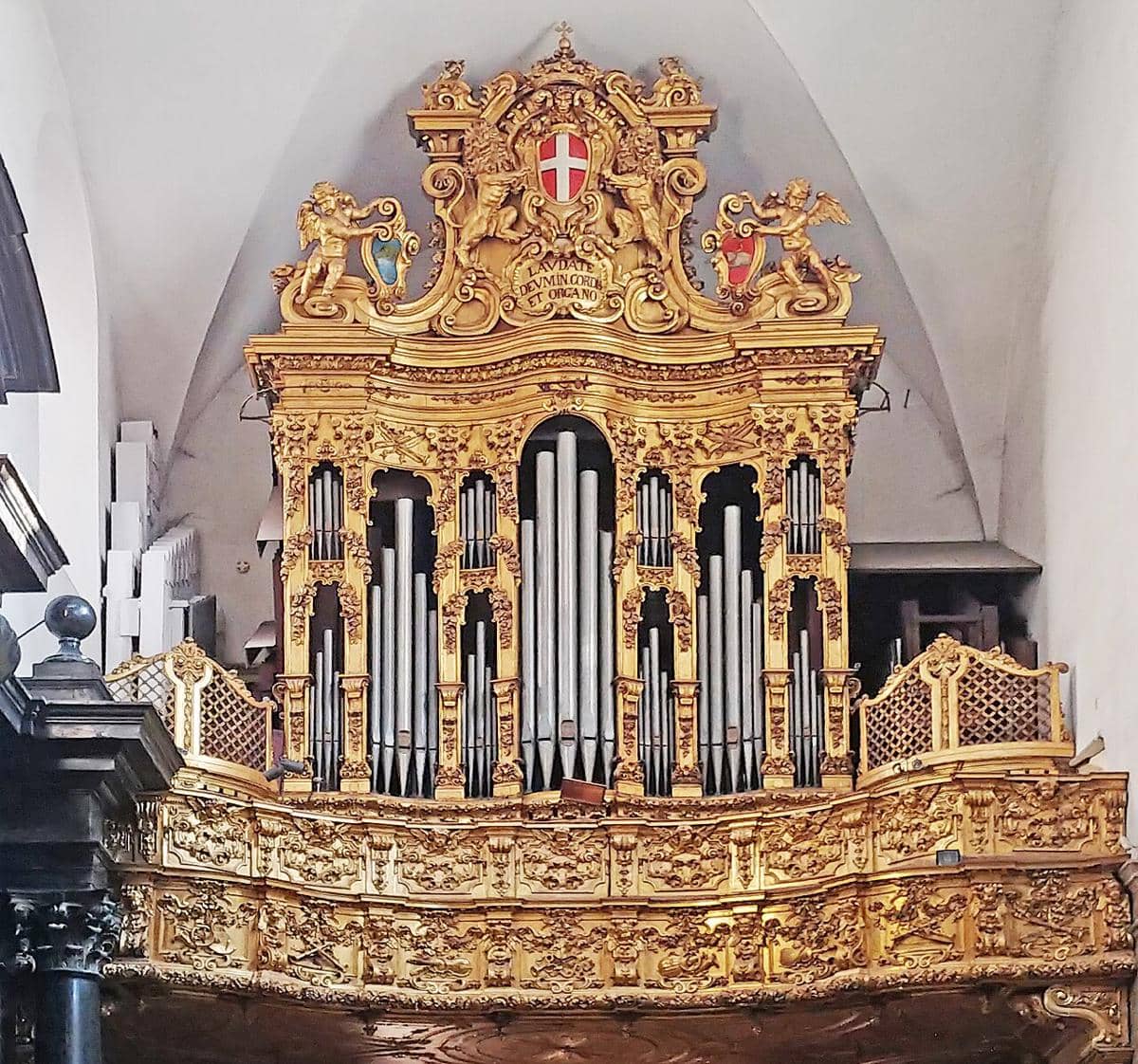 potret instrumen pipe organ Katedral Turin