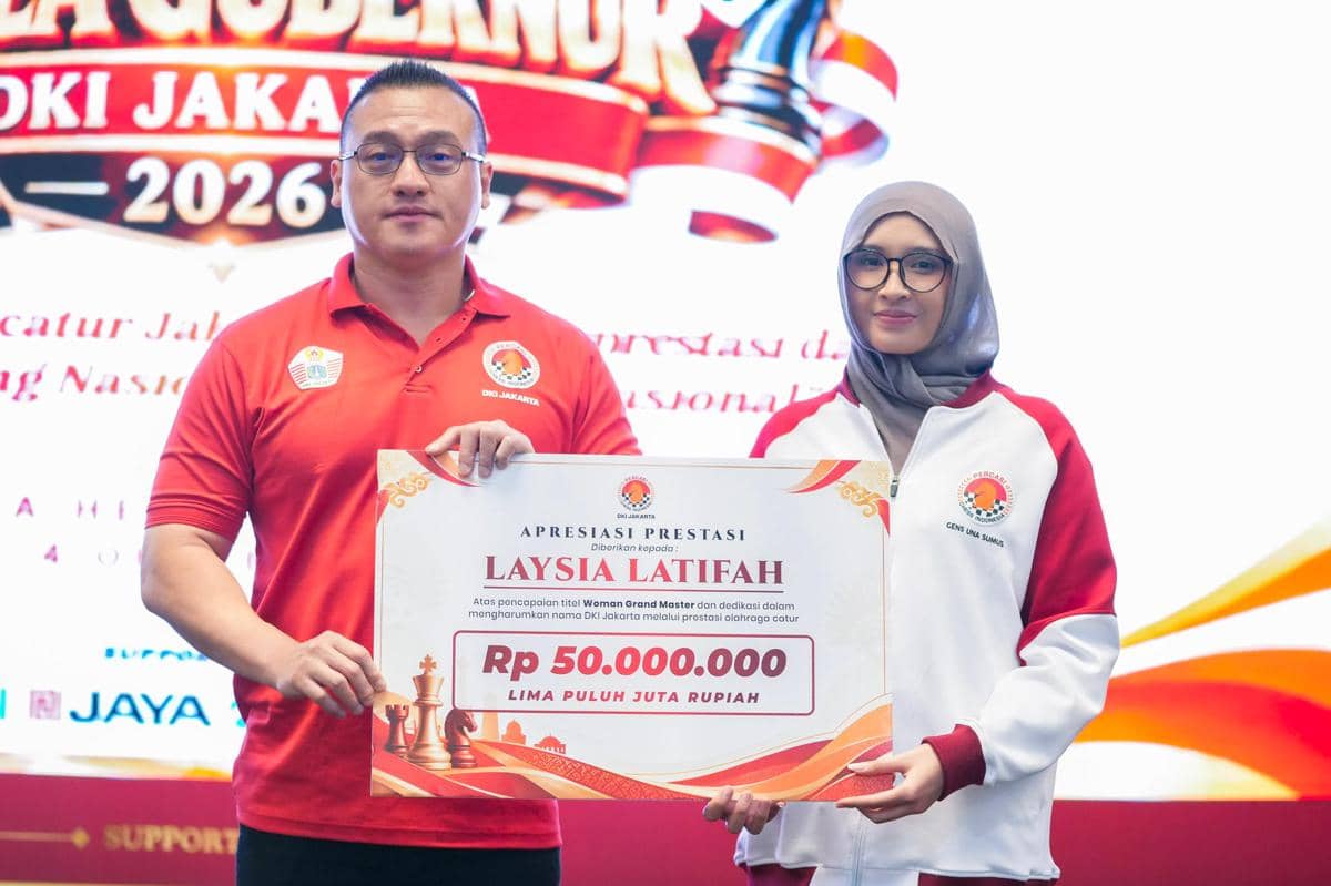 Laysa Latifah Jadi WGM, Percasi DKI Jakarta Beri Bonus Rp50 Juta