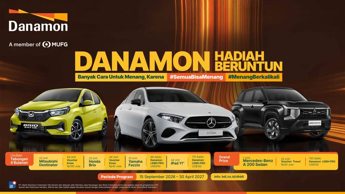 PT Bank Danamon Indonesia Tbk (Danamon) menghadirkan Danamon Hadiah Beruntun. (Dok. Danamon).