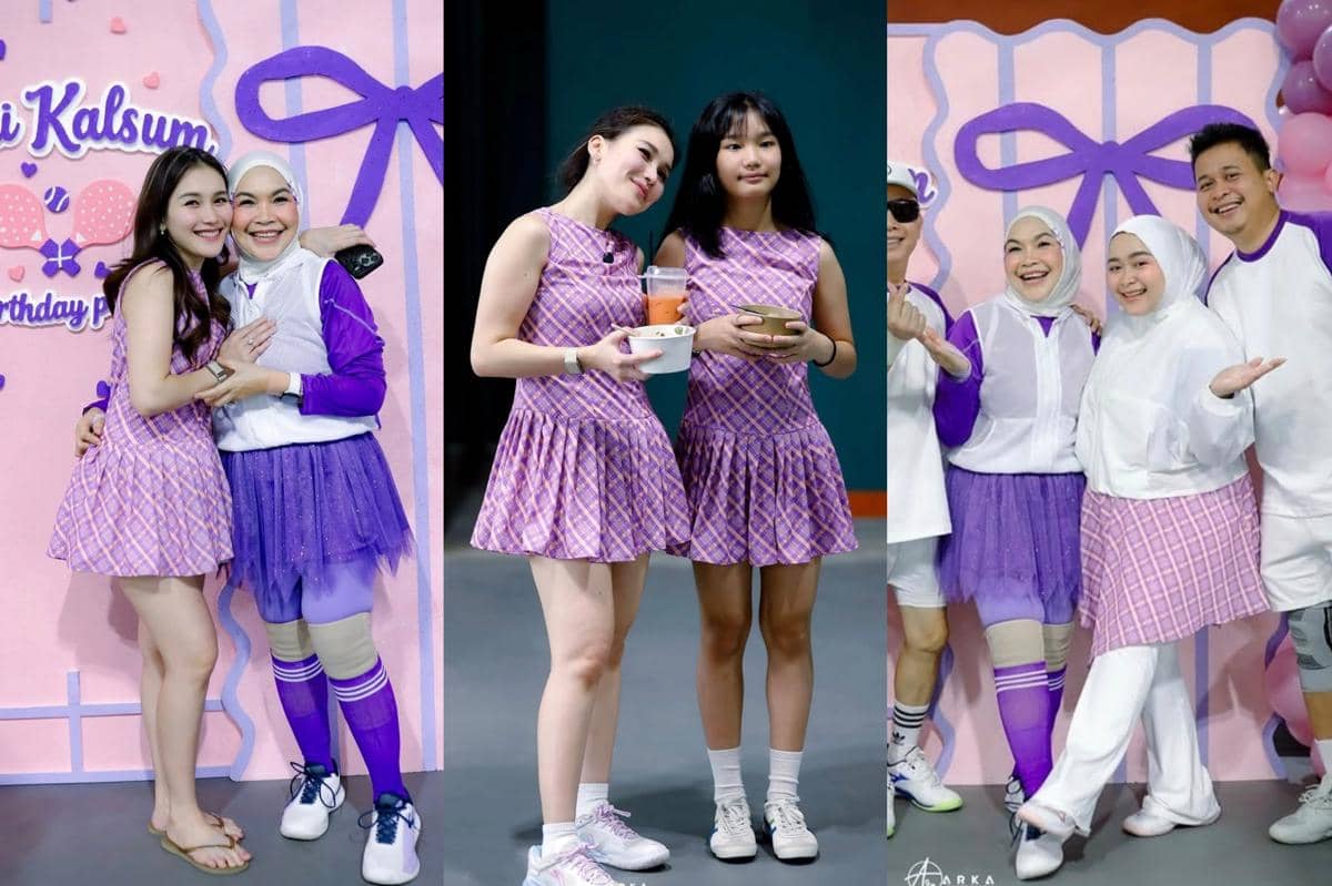 Gaya OOTD Keluarga Ayu Ting Ting Rayakan Ulang Tahun Umi Kalsum