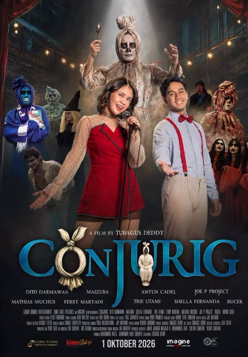 Poster film Conjurig yang diunggah melalui akun Instagram conjurig.film dengan nuansa materi promosi.