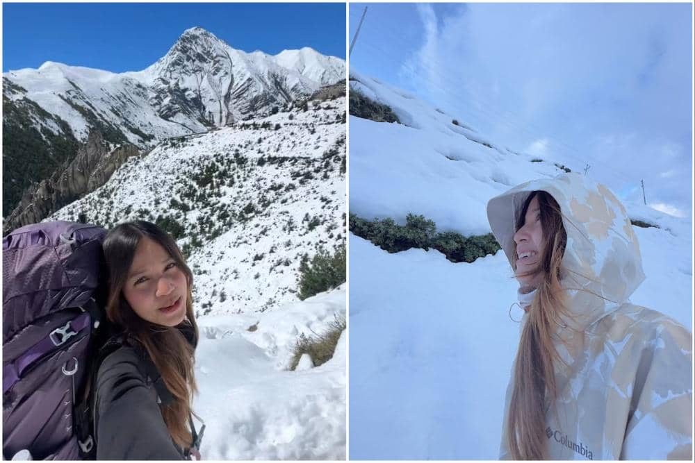 Bella Graceva Melakukan Pendakian di Annapurna Circuit Trek, Semangat!