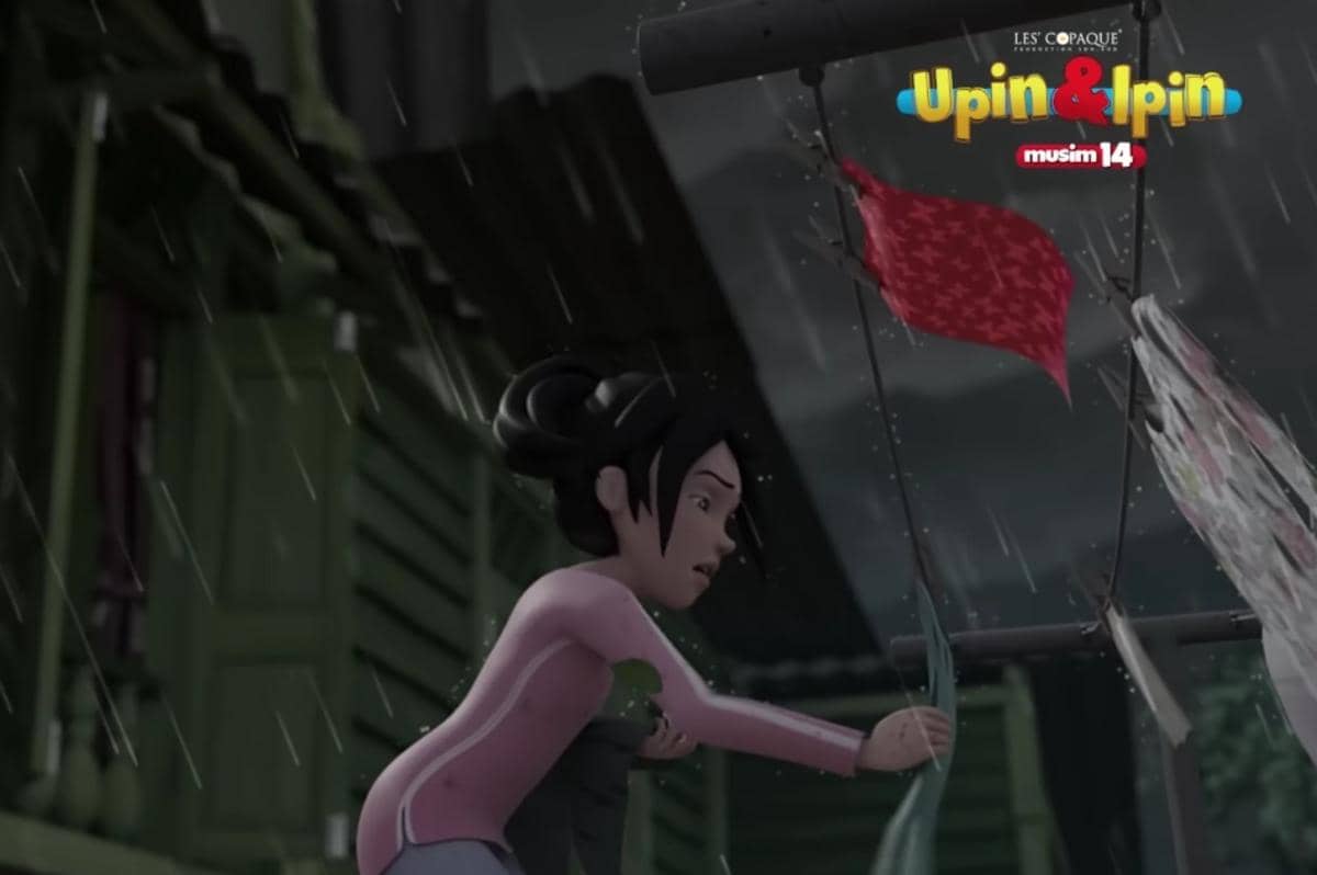 Cuplikan episode Kain Merah Ipin di serial Upin & Ipin