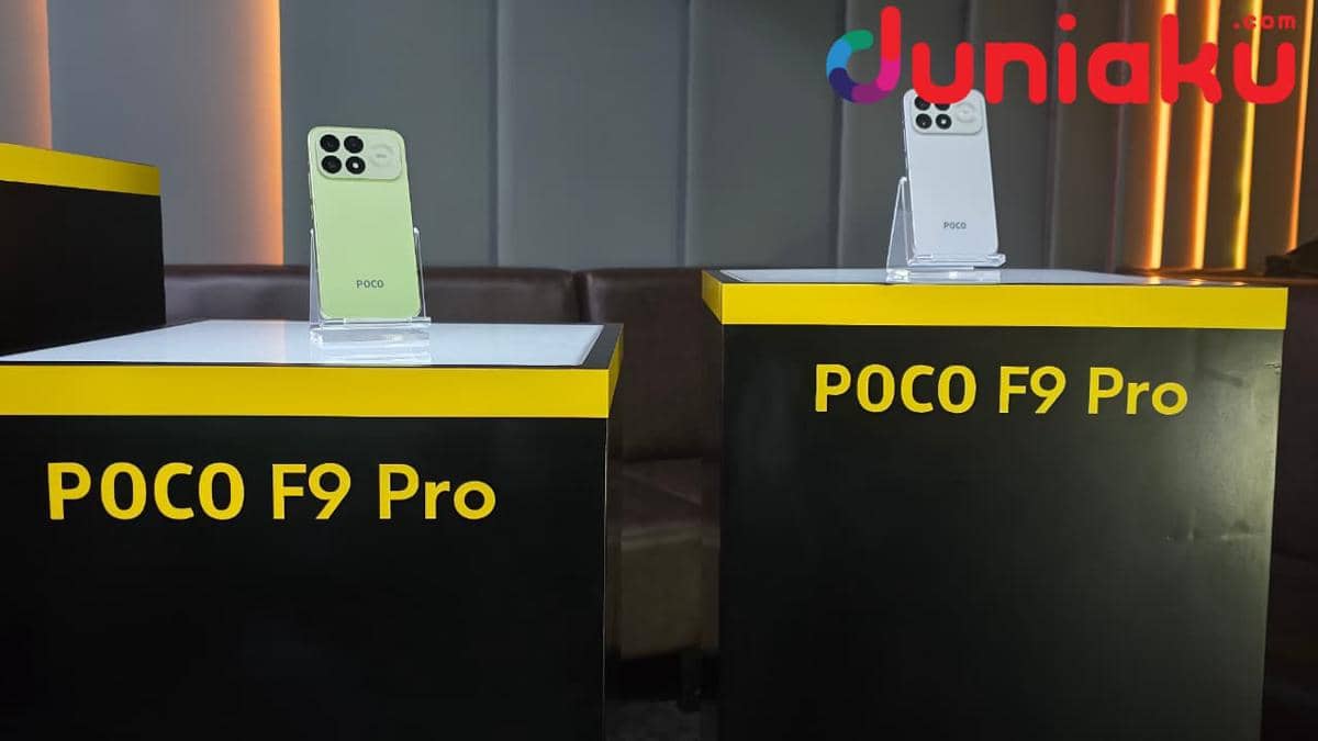 Ponsel pintar POCO F9 Pro dalam dokumentasi produk, dengan kredit foto kepada Fahrul Nurullah sebagai fotografer.