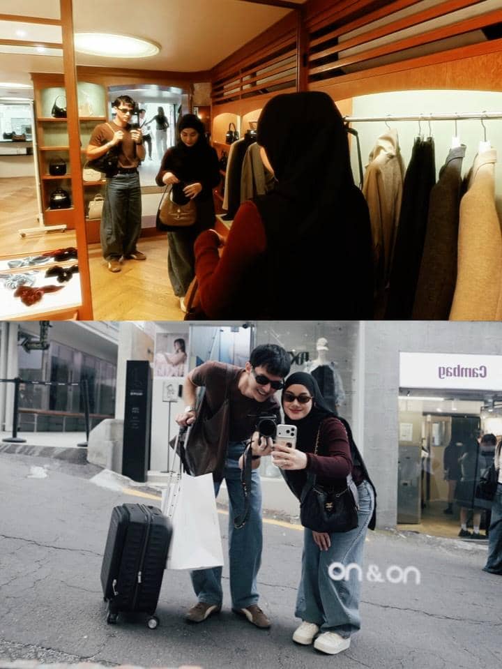 Dinda Hauw dan Rey Mbayang kencan berdua di Seoul