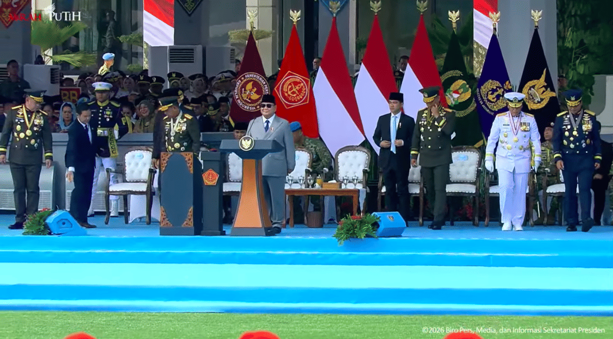 Prabowo Jadi Inspektur Upacara HUT ke-81 TNI