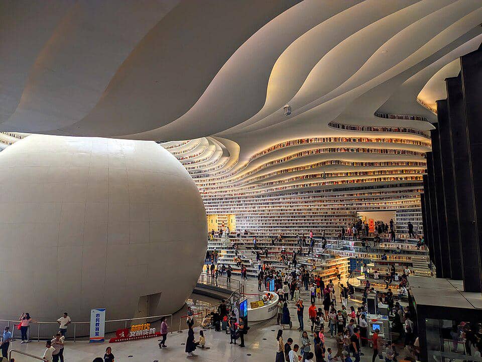 Tianjin Binhai Library, Perpustakaan Futuristik di Tiongkok