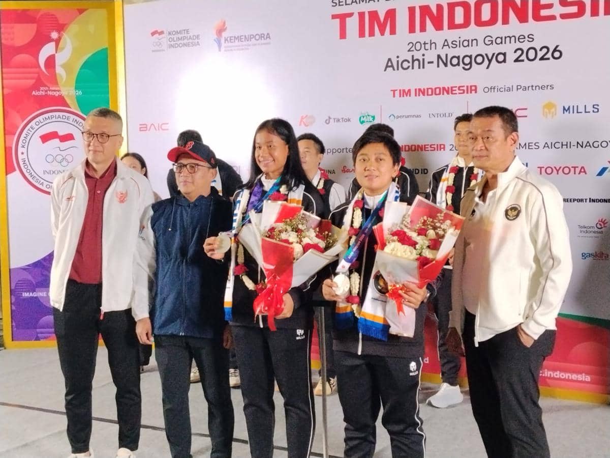 Para atlet Timnas Padel Indonesia kembali ke tanah air setelah berkompetisi di ajang Asian Games 2026.