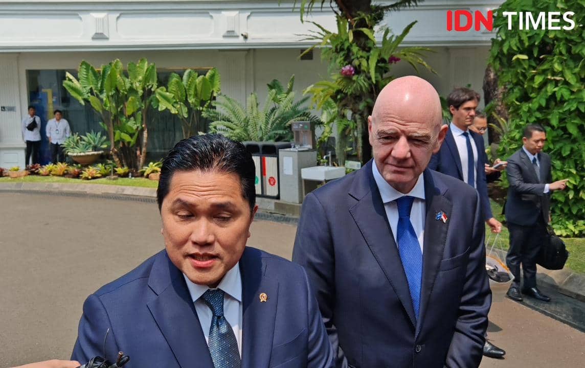 Jelang Final FIFA ASEAN Cup, Erick dan Presiden FIFA Temui Prabowo 