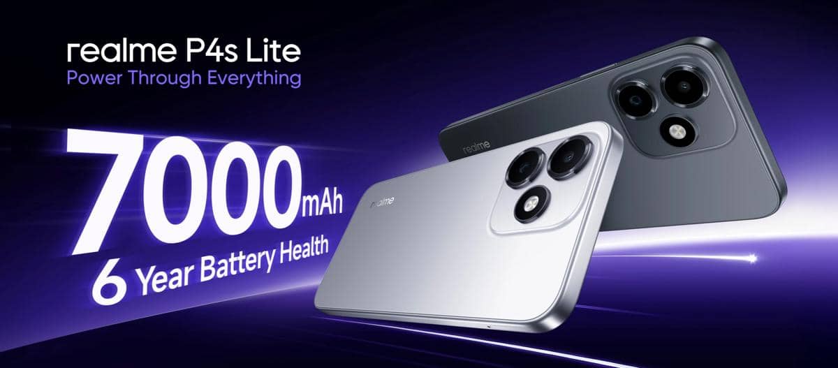 ilustrasi kapasitas baterai realme P4s Lite 
