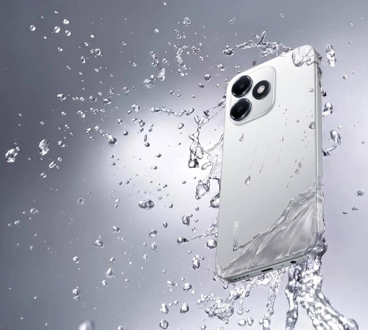 ilustrasi realme P4s Lite yang tahan air  
