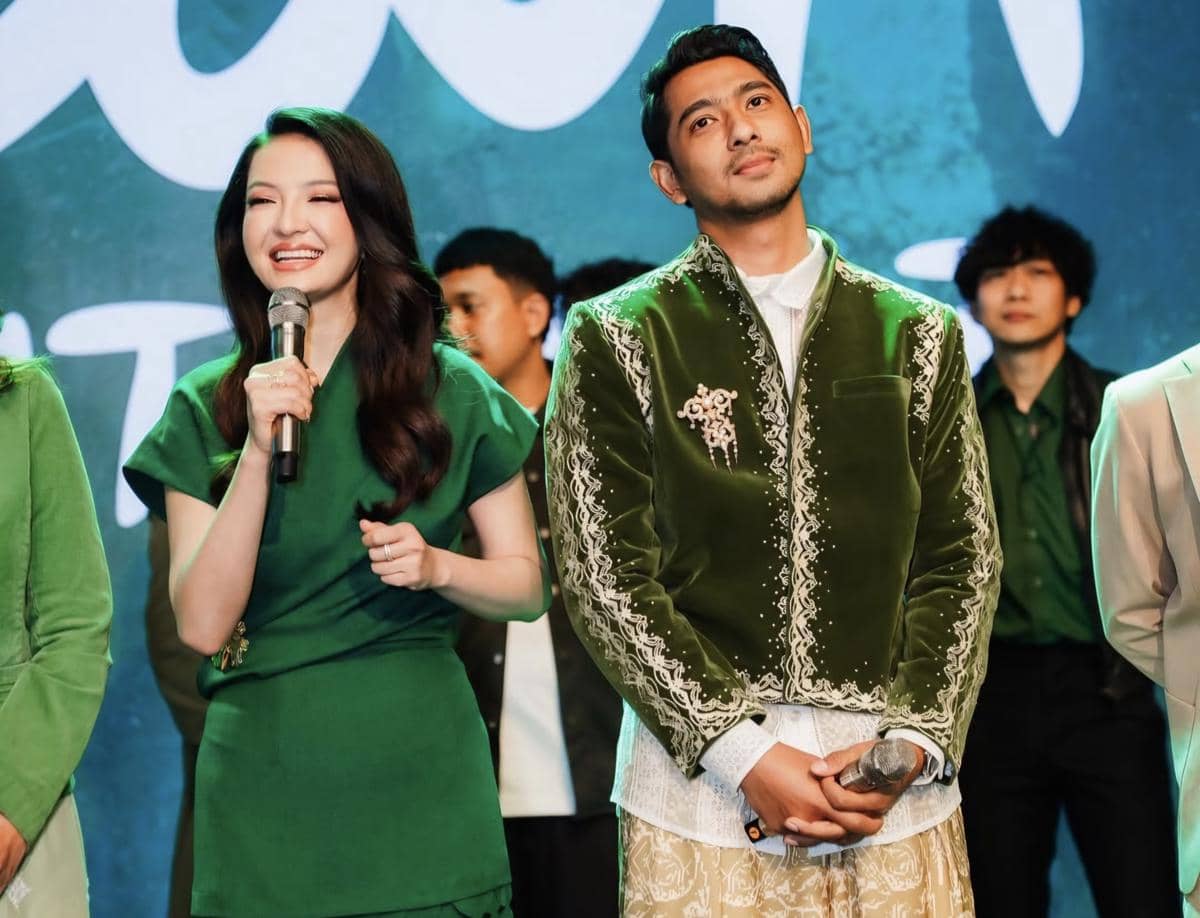 Arya Saloka dan Raline Shah di Premiere film Dilan ITB 1997
