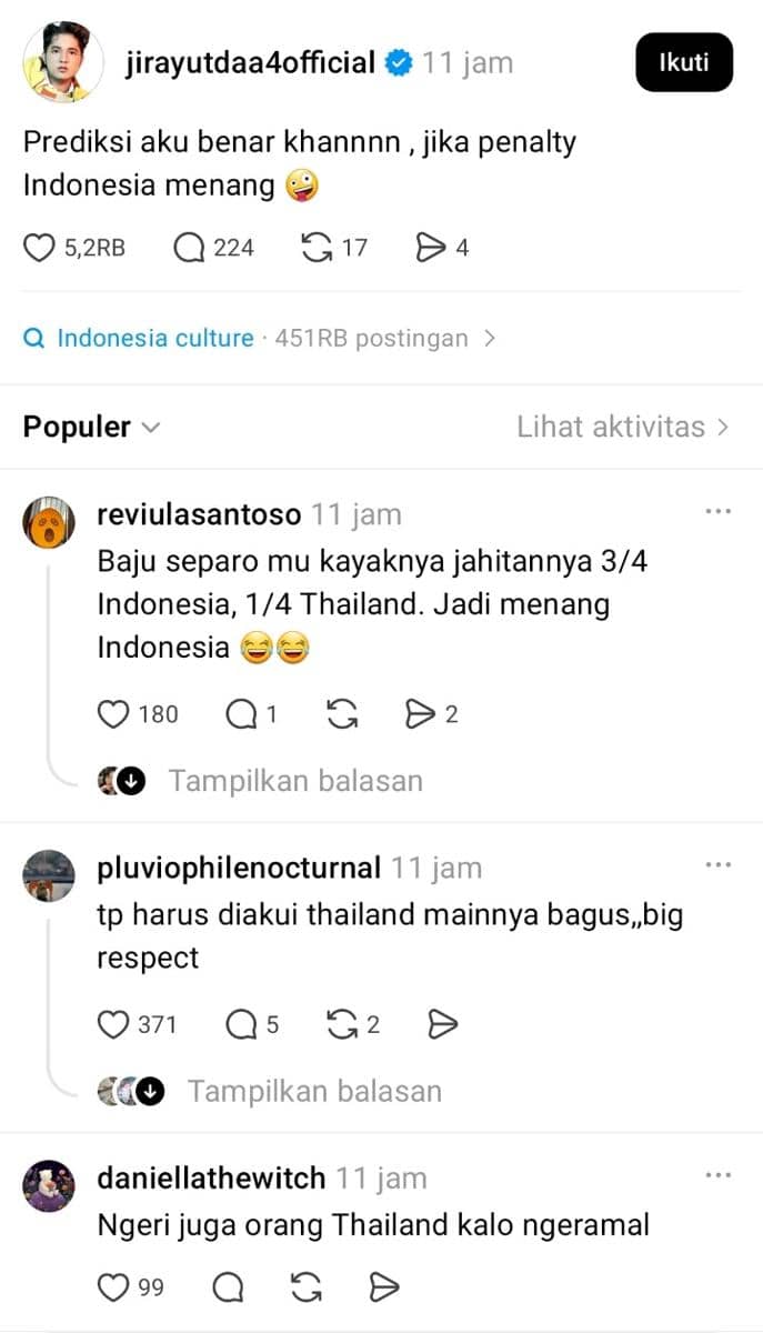 Prediksi Jirayut soal final FIFA ASEAN Cup 2026