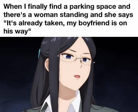 meme anime tentang parkiran