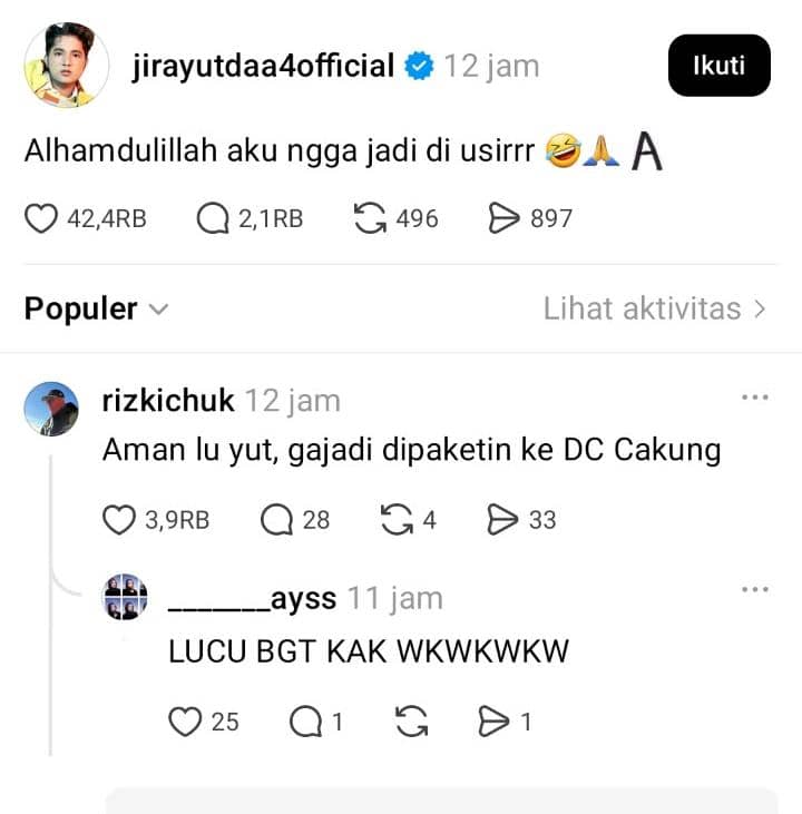 Jirayut gak jadi diusir gara-gara pakai jersey setengah Indonesia-Thailand di final FIFA ASEAN Cup 2026