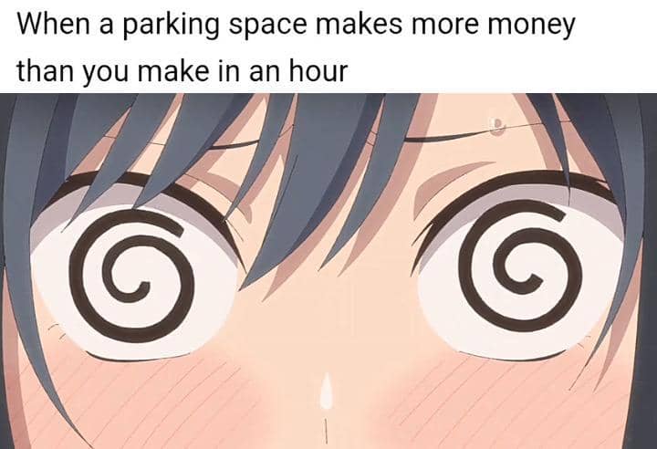 meme anime tentang parkiran