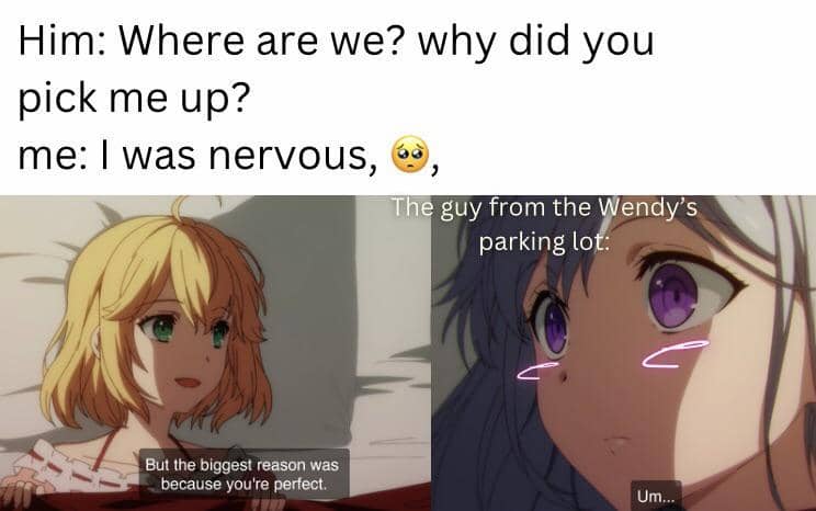 meme anime tentang parkiran