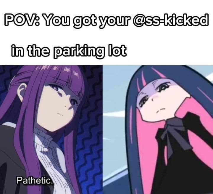 meme anime tentang parkiran