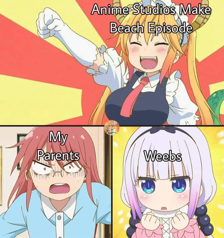 meme anime tentang episode pantai